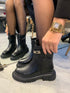 JOHAN SİYAH TOKALI BOOTIE